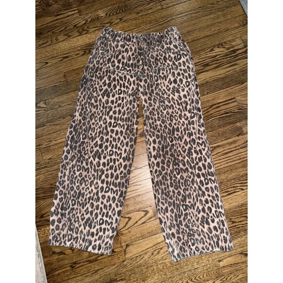 DAMSON MADDER Goodnature Rafe Jeans Pants Leopard Print Size UK 14 US 10 - Picture 2 of 4